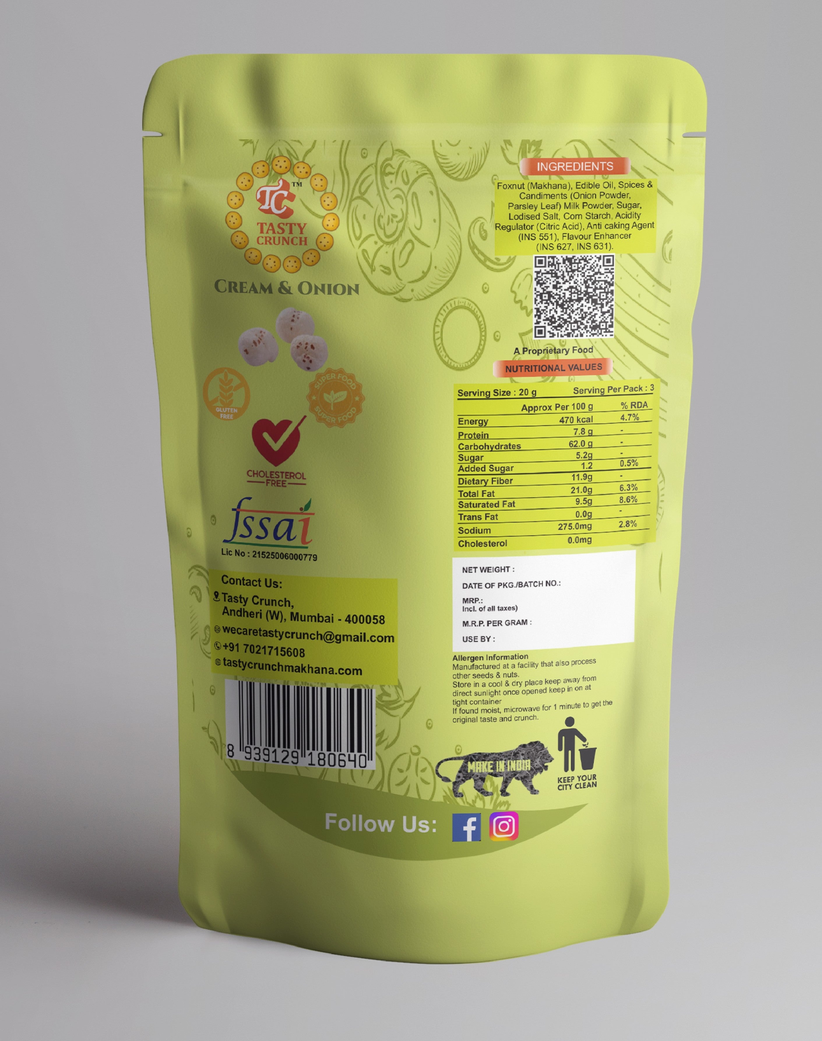 Cream & Onion Makhana