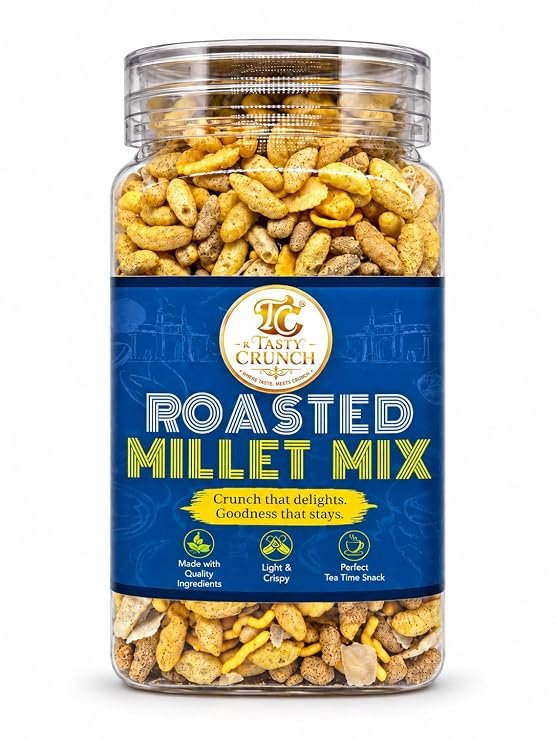 Tasty Crunch Roasted Millet Mix Jowar Bajra Ragi Snack 100 g