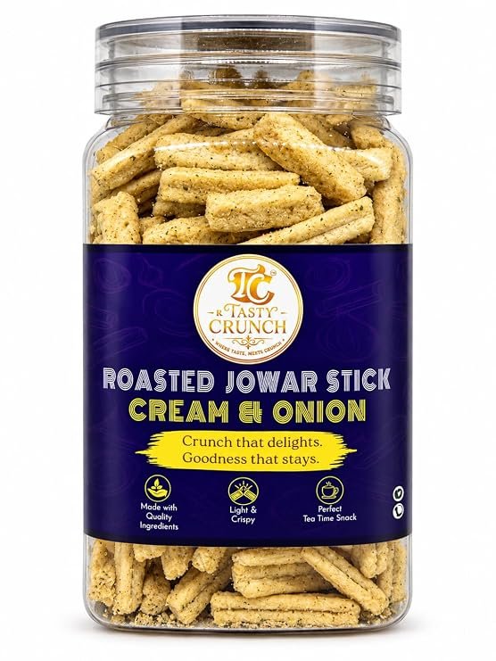Tasty Crunch Roasted Jowar Sticks Cream & Onion 100 g