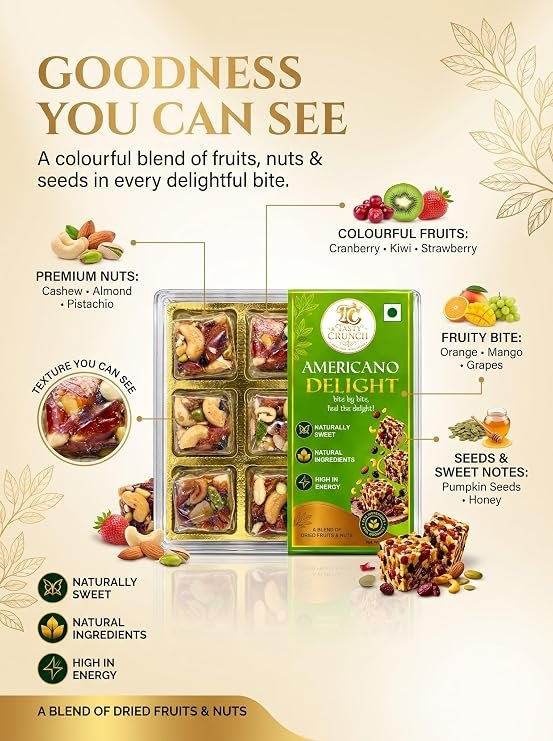 Tasty Crunch Americano Delight Dried Fruits & Nuts Sweet 180g