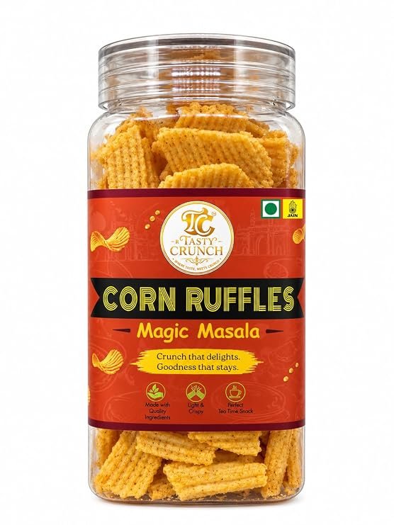 Tasty Crunch Corn Ruffles Magic Masala Crunchy Corn Snack 80 g