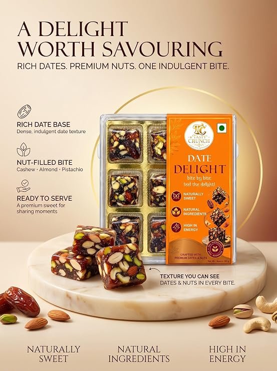 Tasty Crunch Date Delight Dates & Nuts Dry Fruit Sweet 180 g gallery image
