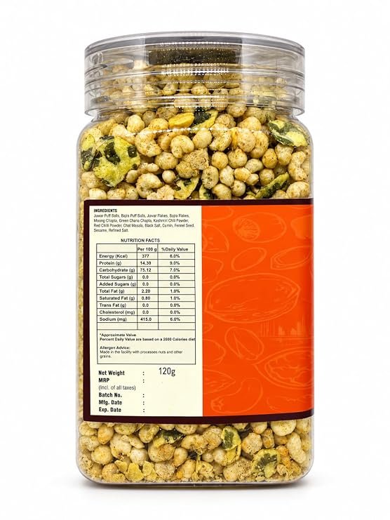 Tasty Crunch Roasted Fiber Mix Jowar Bajra Snack Mix 150 g gallery image