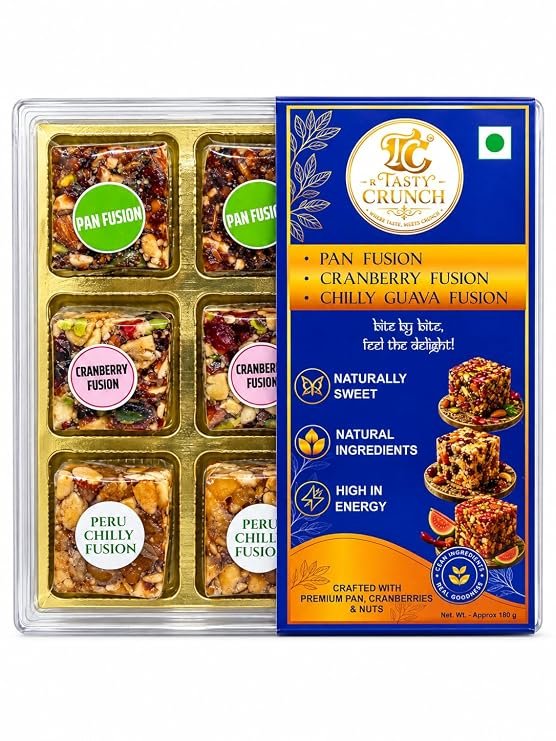Tasty Crunch Fusion Delight Assorted Dry Fruit Sweets 180 g gallery image
