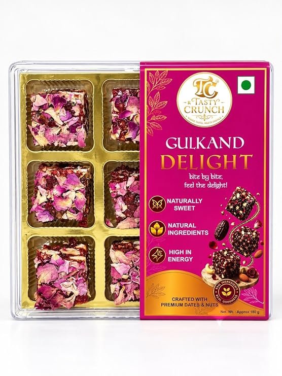 Tasty Crunch Gulkand Delight Dry Fruit Sweet with Dates & Nuts 180 g gallery image