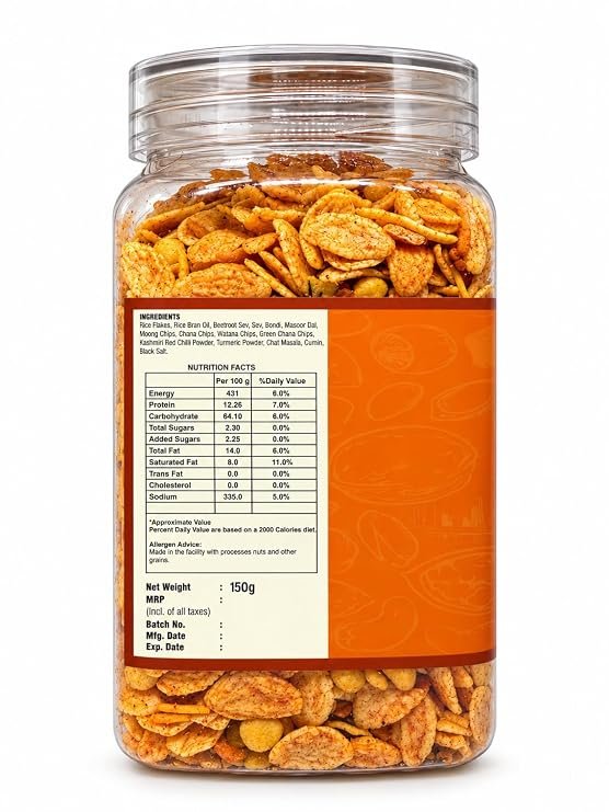Tasty Crunch Healthy Rice Bhel Crunchy Namkeen Mix 150 g gallery image