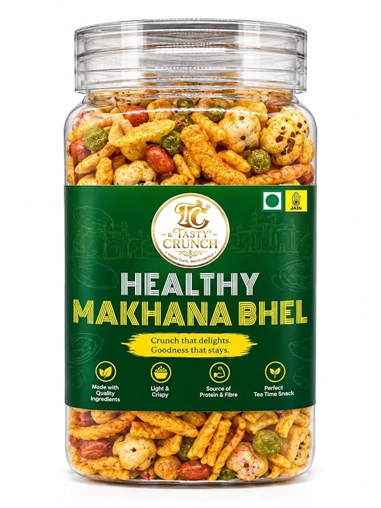 Tasty Crunch Healthy Makhana Bhel Fox Nut Snack Mix 150 g